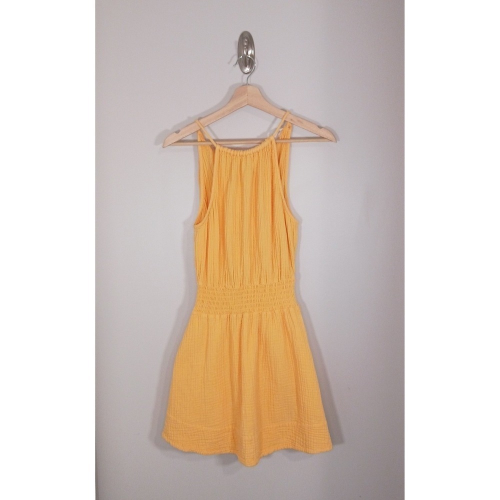 We Are Sundays Orange Cotton Mini Dress Womens S Vacation Resort Sundress
